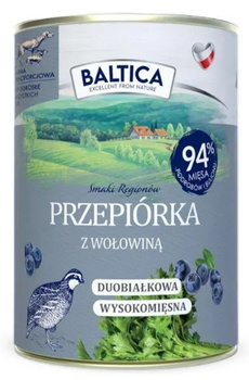 Baltica Przepiórka z wołowiną 400g - mokra karma dla dorosłych psów