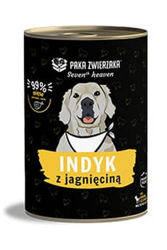 Paka Zwierzaka Seventh Heaven Indyk z jagnięciną 400g - mokra karma dla psów w każdym wieku