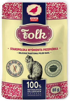 Folk staropolska przepiórka 85g - mokra karma dla dorosłych kotów