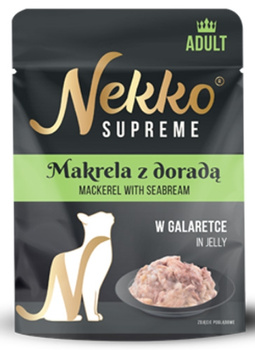 Nekko Supreme makrela z doradą  w galaretce 70g - mokra karma dla dorosłych kotów