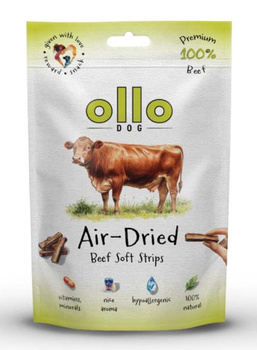 Ollo Air-Dried Beef Strips 80g - przysmaki dla psa z wołowiny