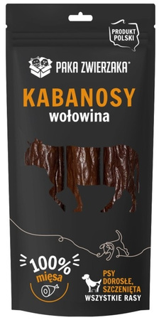 Paka Zwierzaka Kabanosy Wołowina 3szt 80g