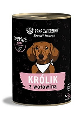 Paka Zwierzaka Seventh Heaven Królik z wołowiną 400g - mokra karma dla psów w każdym wieku