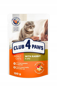 Club 4 Paws królik w galarecie saszetka 100g