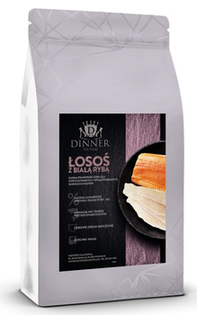 Dinner Cat Sterilised łosoś z białą rybą 1,5kg - sucha karma dla kotów po sterylizacji