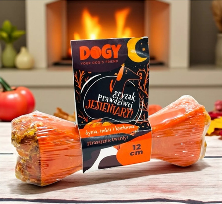 Dogy Gryzak Prawdziwej Jesieniary! Dynia, imbir i kurkuma 12cm - naturalny gryzak dentystyczny dla psów