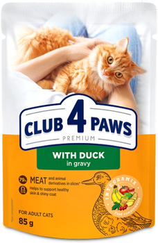 Club 4 Paws kaczka w sosie saszetka 85g - mokra karma dla dorosłych kotów
