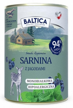 Baltica Sarnina z jagodami 400g -mokra karma dla dorosłych psów