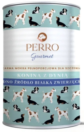 Perro Gourmet Junior konina z dynią puszka 400g - mokra karma dla szczeniąt
