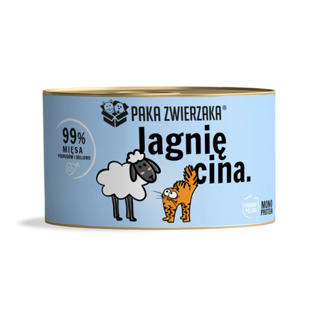 Paka Zwierzaka dla kota jagnięcina puszka 200g