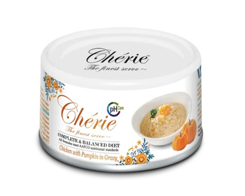Cherie Urinary kurczak z dynią w sosie 80g - mokra karma dla kota dorosłego wspierająca układ moczowy