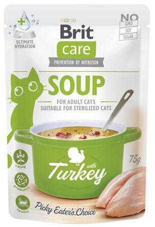 Brit Care Cat Soup zupka z indykiem dla kota 85g