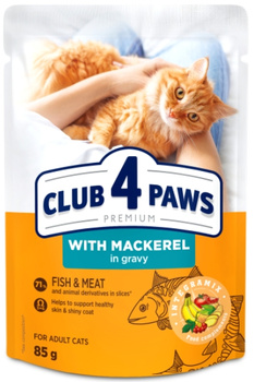 Club 4 Paws makrela w sosie saszetka 85g - mokra karma dla dorosłych kotów