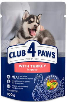 Club 4 Paws szczeniak indyk w sosie saszetka 100g