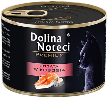 Dolina Noteci Premium Kot Bogata w łososia puszka 185g