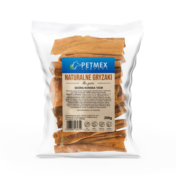 Petmex Skóra końska 15cm 200g - naturalny gryzak dla psów