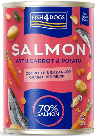 Fish4Dogs łosoś z marchewką i ziemniakami 395g - mokra karma dla dorosłych psów