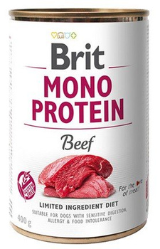 Brit Mono Protein Beef puszka 400g - mokra karma dla dorosłych psów