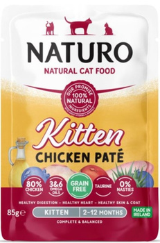 Naturo Pate Grain Free kurczak 85g - mokra karma dla kociąt