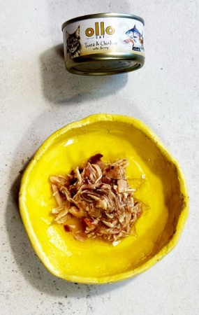 Ollo Cat nr3 tuńczyk z kurczakiem i krewetkami 70g - mokra karma dla dorosłych kotów