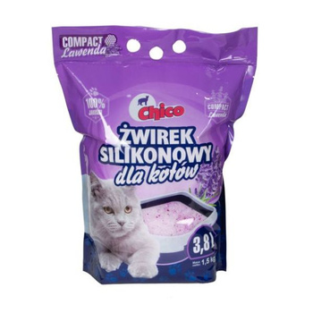Chico żwirek silikonowy Compact dla kota o zapachu lawendowym 3,8l