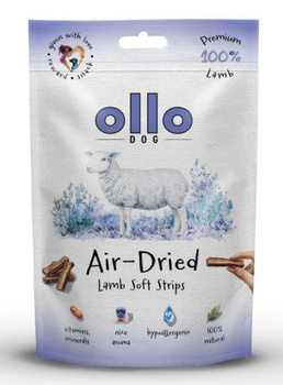 Ollo Air-Dried Lamb Strips 80g - przysmaki dla psa z jagnięciny