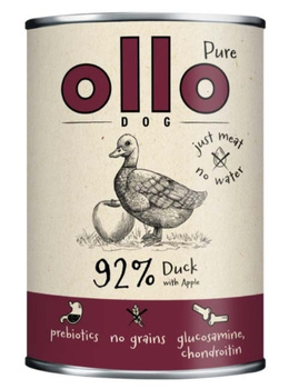 Ollo Pure Kaczka z jabłkiem 400g - mokra karma dla dorosłych psów