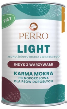 Perro LIGHTindyk z warzywami puszka 400g - mokra karma dla dorosłych psów