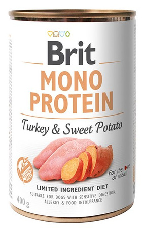 Brit Mono Protein Turkey & Sweet Potato 400g - mokra karma dla dorosłych psów