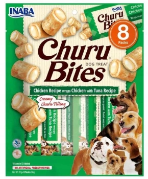 Inaba Dog Churu Bites Chicken Wrap z kurczakiem i tuńczykiem 8x12g