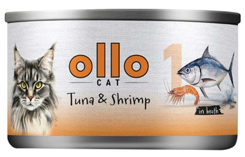 Ollo Cat nr1 tuńczyk z krewetkami 70g - mokra karma dla dorosłych kotów