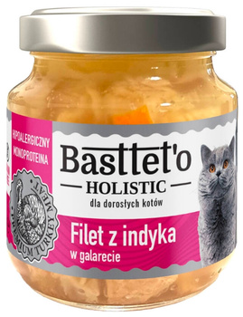 Basttet'o Holistic filet z indyka w galerecie 130g - mokra karma dla dorosłych kotów