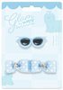 Mpets GLAM spinki i gumka -niebieskie kokardki i okulary