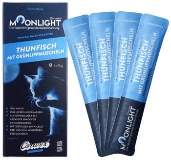 Moonlight Dinner mus z tuńczyka 4x15g - przysmak dla kota