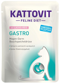 Kattovit Gastro łosoś z ryżem 85g - mokra karma dla dorosłych kotów