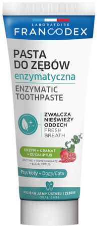 Francodex zestaw do szczotkowania zębów dla psów i kotów - szczoteczka i pasta enzymatyczna