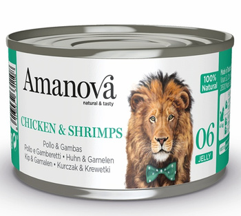 Amanova Cat Kurczak z krewetkami w galarecie 70g - mokra karma dla dorosłych kotów