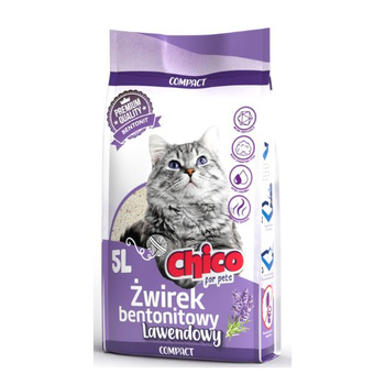 Chico Compact żwirek bentonitowy lawendowy 5l