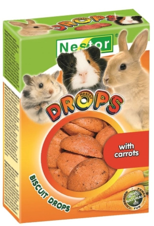 Nestor Dropsy dla gryzoni marchewkowe 35g