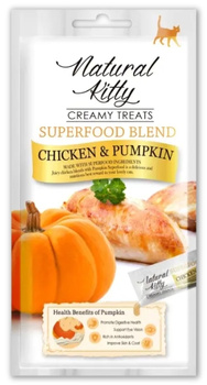 Natural Kitty Creamy Treats kurczak z dynią 4x12g - kremowy przysmak dla kota