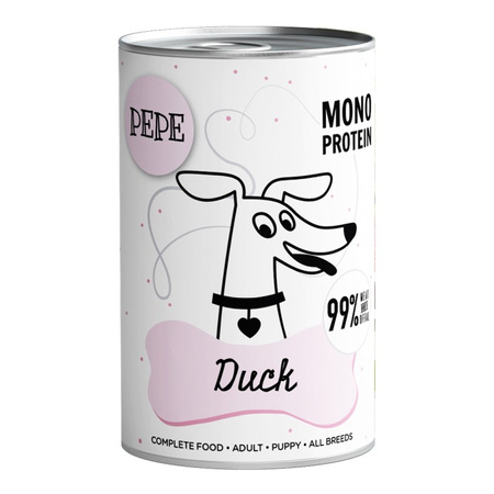 Pepe Monoprotein kaczka 400g - mokra karma dla psów
