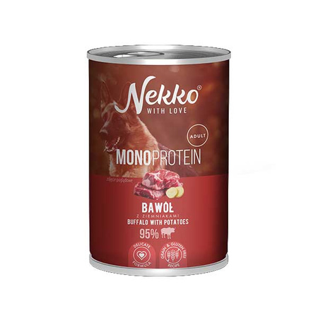 Nekko Monoprotein Bawół z ziemniakami 400g - mokra karma dla dorosłych psów