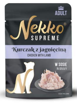 Nekko Supreme Kurczak z jagnięciną w sosie 70g - mokra karma dla dorosłych kotów