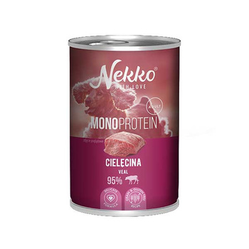 Nekko Monoprotein Cielęcina 400g - mokra karma dla dorosłych psów