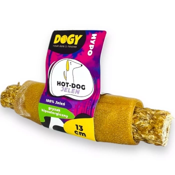 Dogy Hot Dog z jelenia 13cm - naturalny gryzak dla psa