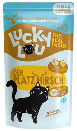 Lucky Lou Lifestage Drób i jeleń saszetka 125g - mokra karma dla dorosłych kotów