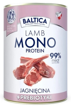 Baltica Mono jagnięcina z prebiotykami 400g - mokra karma dla dorosłych psów
