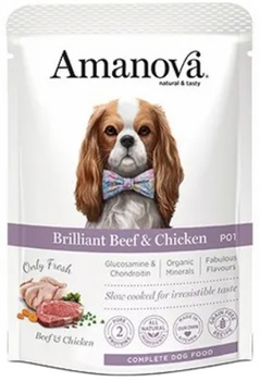 Amanova wołowina z kurczakiem 100g - mokra karma dla dorosłych psów