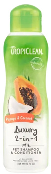 Tropiclean szampon 2 w 1 Luxury Papaya & Coconut 355ml