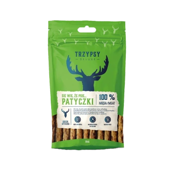 Trzypsy Deluxe patyczki z jelenia 70g - przysmak dla psów